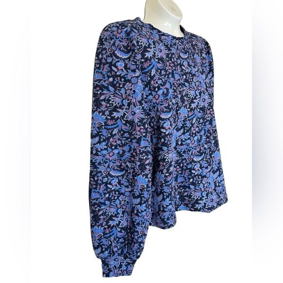 NWT Maison d’Amelie Floral Puff Sleeve Lightweight Sweater - Picture 2 of 7